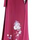 卒業式袴単品レンタル[刺繍]ローズピンクに花とリボン刺繍[身長148-152cm]No.787